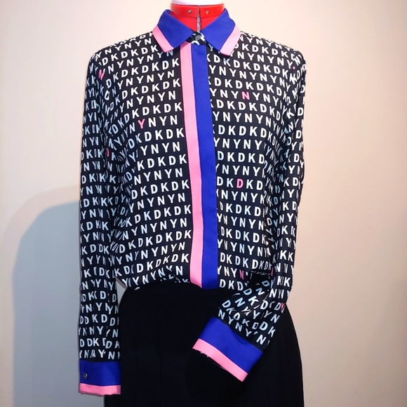 DKNY Print Blouse - Picture 1 of 8